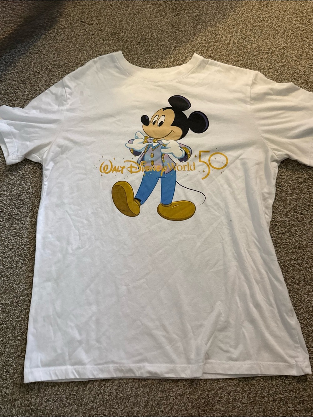 Walt Disney World 50th Anniversary Mickey Mouse White T‑Shirt